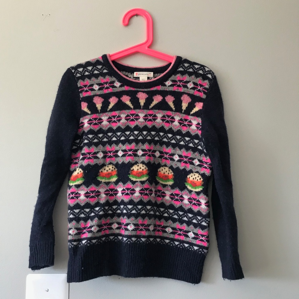 crewcuts Girls' food Fair Isle sweater size 6/7